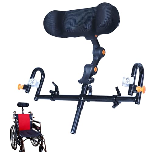 TAZZOR Verstellbare Rollstuhl-Kopfstütze, Ergonomische Nackenstütz-Kopfkissen für Rollstuhl, Verstellbare Nackenstütze mit Memory Schaum, Universal für Manuelle/Elektrische Rollstühle TAZZOR Verstellbare Rollstuhl-Kopfstütze, Ergonomische Nackenstütz-Kopfkissen für Rollstuhl, Verstellbare Nackenstütze mit Memory Schaum, Universal für Manuelle/Elektrische Rollstühle