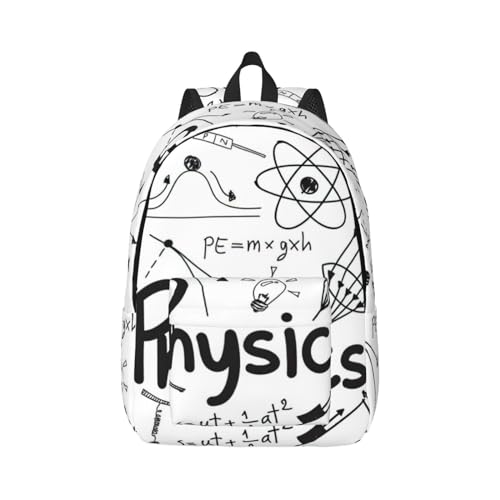 Sac à dos imprimés physiques KoNsev Noir M en toile résistante pour l'université