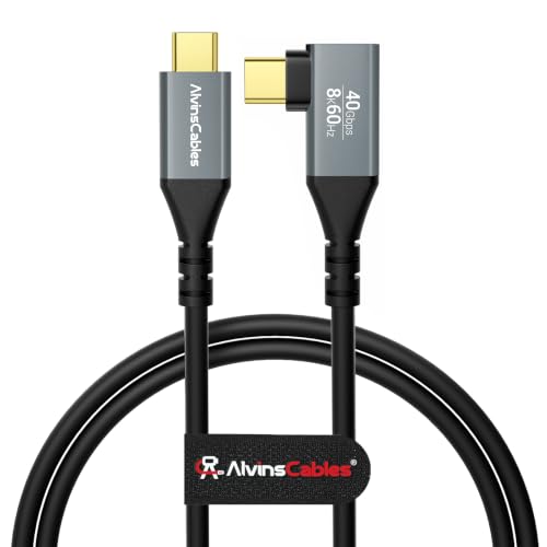 Alvin's Cables USB-C Cable, USB4.0 Type C, 40Gbps, Dual Right Angle, 30cm image 5