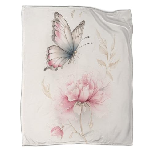 Couverture papillon 3D aquarelle : cadeau idéal pour les enfants