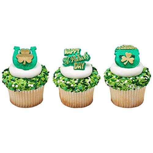 A1 Bakery Supplies St Patrick's Day Pot of Gold Cupcake Rings - 24