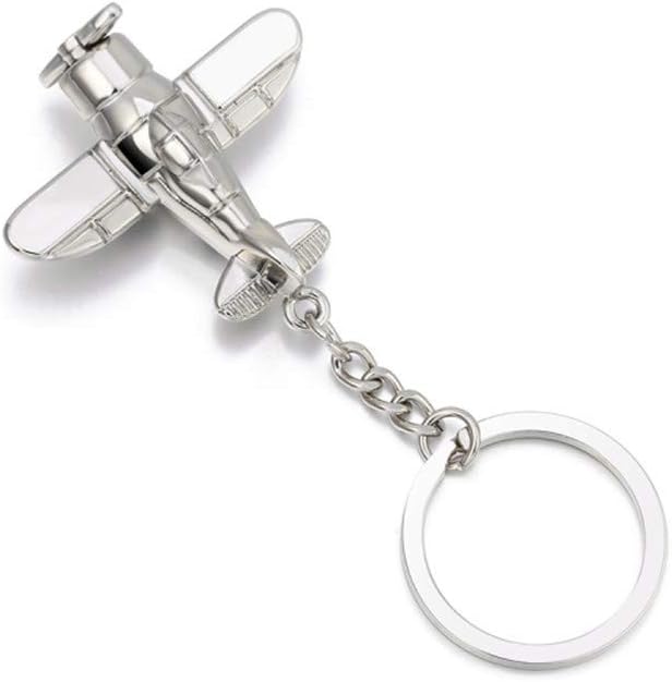 3D Airplane Model Keychain Key Ring Creative Aircraft Keyfob Birthday Christmas Gifts