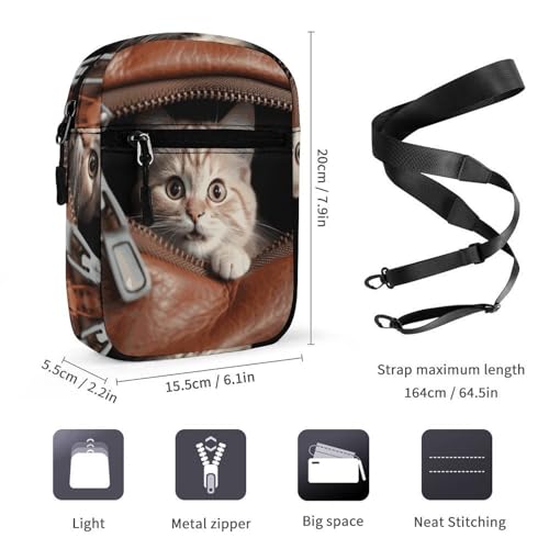 Personalized Small Crossbody Bag Water Resistant Messenger Bags Mini Peeks Out Printing SlingBag For Men Women2