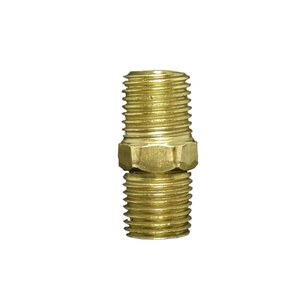 zorfar Brass-Plated Iron Hex Reducer Nipple, BSPP Thread Pipe Connector(M14x1.5-G1 Nipple)