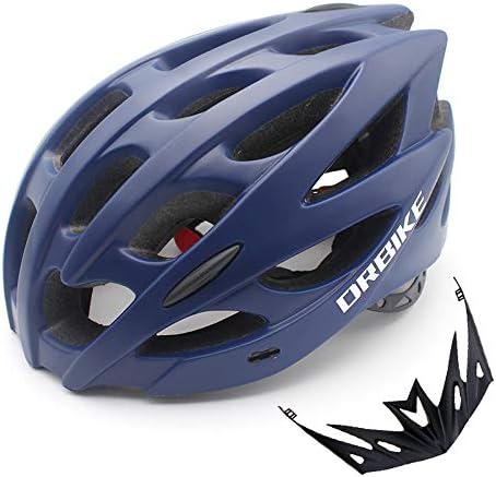 DRBIKE 自転車 ヘルメット 超軽量 アダルト MTB ロードバイク クロスバイク サイクリング スポーツ サイクルヘルメット 通勤 25通気穴 大人用 高剛性 男女兼用 通気 サイズ調整可能 ブラック ブルー