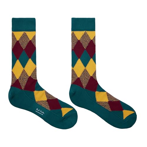 PS Paul Smith Men's Argyle Socks, Petrol Green, One Size2