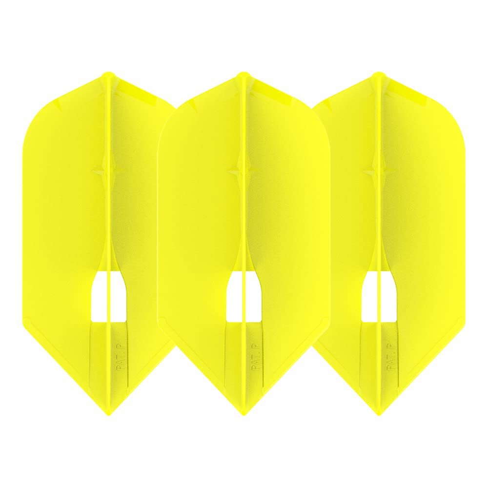 1 SET L STYLE CHAMPAGNE DART FLIGHTS SLIM YELLOW — image 1