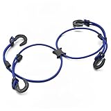 デイトナ(Daytona) バイク用 荷台 ゴムひも 長さ調整式 ストレッチ コード&フック エックスタイプ(1m×2) ブルー 73403