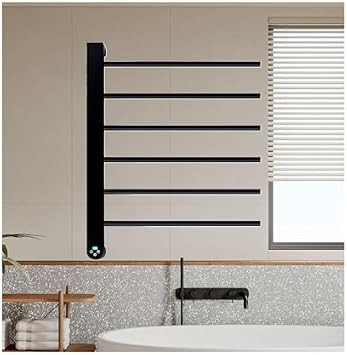 Wall Mounted Towel Warmers for Bathroom,Stainless Steel Heated Towel Rack,Heated Drying Rack with Intelligent Touch Screen Timer