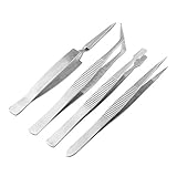 Creative Hobbies 4 Piece Tweezers - Craft Jewelry Beauty Nail Art Hobby Picking Tool