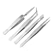Creative Hobbies 4 Piece Tweezers - Craft Jewelry Beauty Nail Art Hobby Picking Tool
