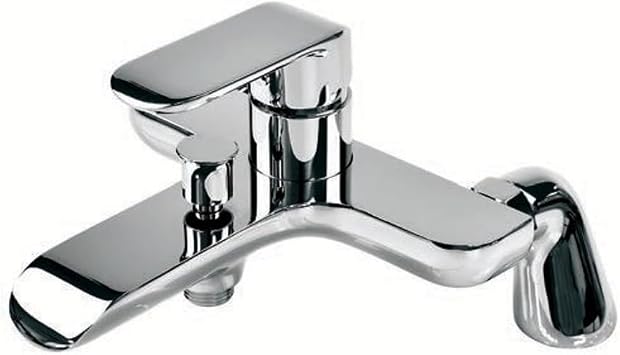 Mera Chrome Bath & Shower Mixer Tap | Single Lever, Wall-Mounted