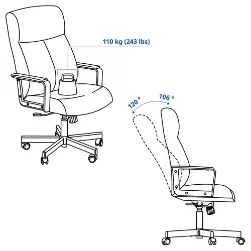 IKEA MILLBERGET ミルベルゲット 回転イス pcチェア Amazon.co.jp: IKEA (イケア) MILLBERGET ミルベルゲット 回転チェア