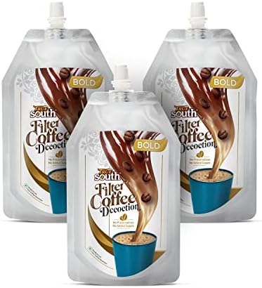 TRUE SOUTH Bold|Ready-To-Use Filter Coffee Decoction|200Ml Pouches|Authentic Taste, Value And Convenience (Pack Of 3) - Liquid