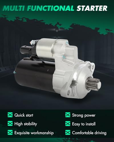 Image of SCITOO Starter Motor fit for Audi for A3 Quattro 3.2L 2006-2009,for Audi for TT Quattro 3.2L 2004-2009,for Volkswagen for Beetle 1.9L 2004 Replacement Starter 17971