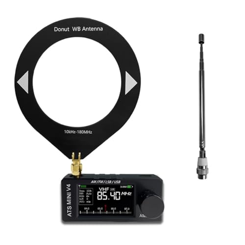 New ATS MINI V4 Mini Radio - SI4732 Pocket Shortwave Radio Built-in Headphone Amplifier and Hi-Z AM/FM/LSB/USB Full Band Receiver DSP Radio with Dual Antenna
