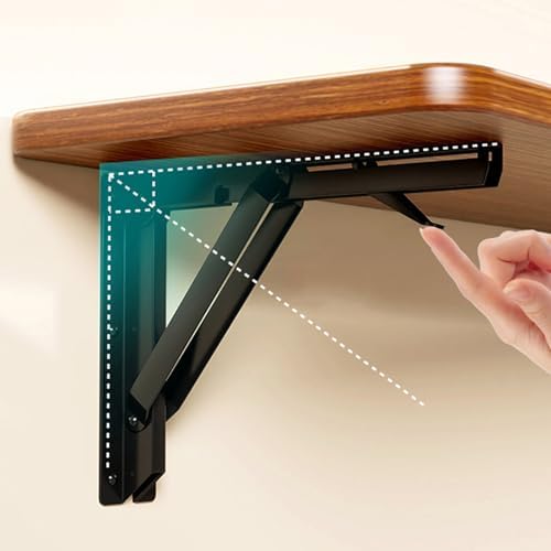 Foldable Wall-Mounted Wooden Table with Rounded Corners, Space-Saving Dining, Office, or Kids Table (A, 60x40cm/24x16in) - Versatile Folding Table for PTFCll Spaces