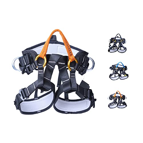 ZXFNVXC SSS, Equipo para Trabajar en Altura, cinturón de Escalada en Roca, arnés de Escalada, Correa de Escalada de árboles, SSS anticaídas, protección Total/Azul (Naranja)