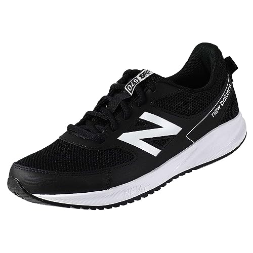 [ニューバランス] キッズシューズ YK570 現行モデル ランニングシューズ 紐タイプ 運動靴 紐靴 通学 ホワイト ブラック 軽量 幅広(W) 通気 BW3(ブラック) 23.5 cm W