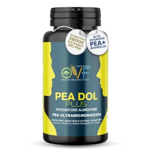 OVF PEA DOL Plus 600mg con Boswellia e Quercetina in sinergia, 60 cps, Pea Ultramicronizzata, Potente Supporto per disturbi e tensioni localizzate con PEA, Pea Ultramicronizzata