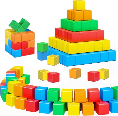Image of Zerxona Magnetic Blocks,1.41 inch Large Building Blocks for Kids Ages 3-5 4-8 Sensory Magnetic Cubs for Kids 1-3 Preschool Educational Gifts Toys for Toddlers 3 4 5 6 7 8 Year Old Boys Girls 28PCS