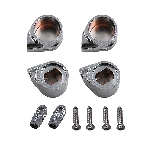AI0001100R Compatible with DAMA Giralda Senso Hall Soft Close Toilet Seat Hinge Metal End Caps Only, Silver - Image 2