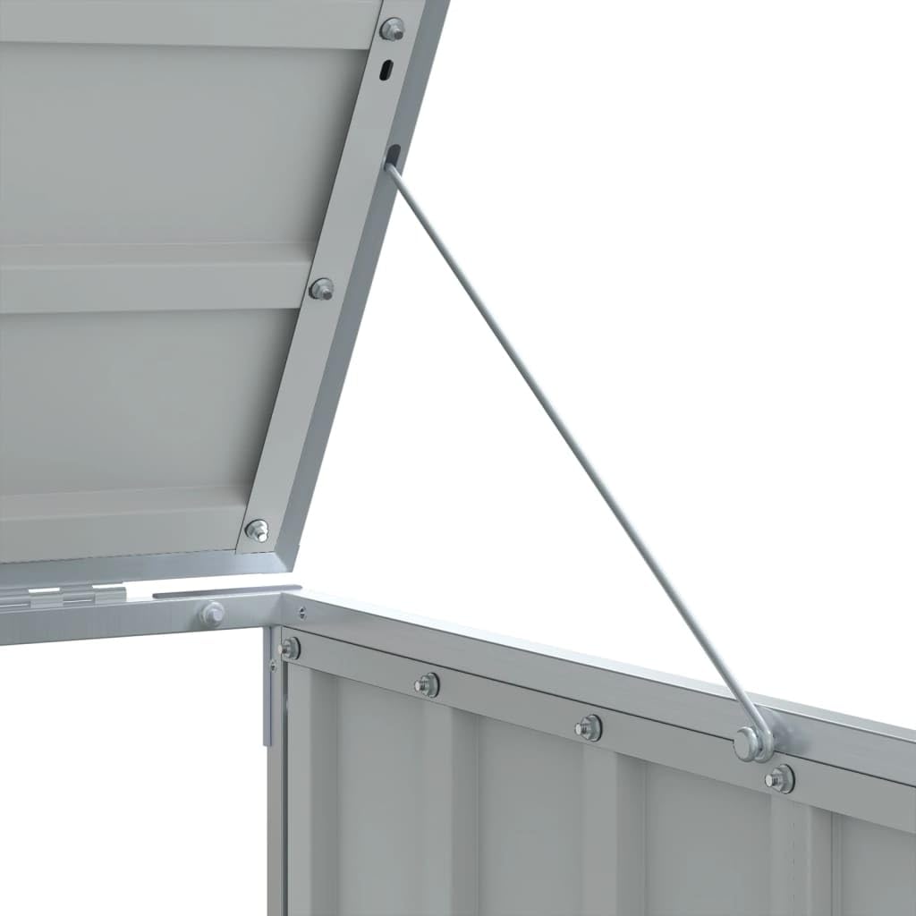 vidaXL Cobertizo de 3 contenedores Basura Acero Gris 216x81x115 cm, cobertizo para Cubos de Basura, cobertizo de Cubos para Exterior, caseta para Cubos de Basura