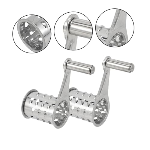 Rallador giratorio manual Alipis acero inoxidable 2 piezas miniatura 6