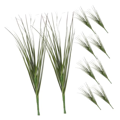 ADOCARN 10 Piezas Plantas Decorativas Simuladas. Planta Falsa Plantas De Interior Arbustos Selecciones De Plantas Falsas Plantas Artificiales Al Aire Libre Falso Trigo El Plastico Green