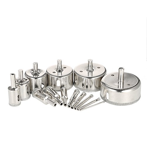 Kit de brocas de diamante para vidrio y cerámica, 14 piezas miniatura 1