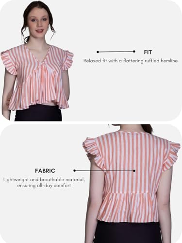 Image of DHRUVI TRENDZ Women's Cotton Regular Fit Top