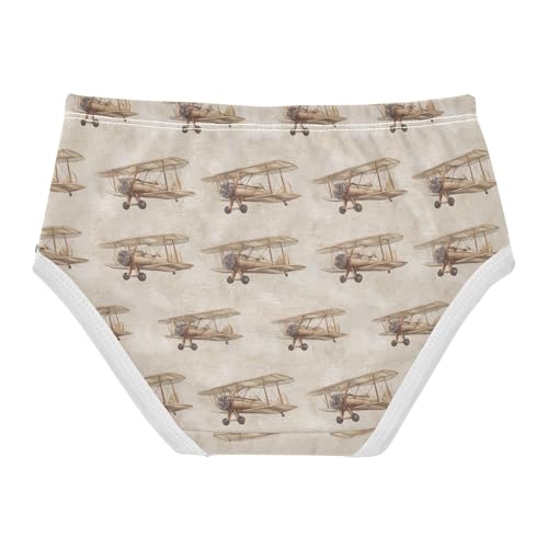 Girls Underwear Soft Cotton Vintage Biplane Kids Panties in Sizes 2/3t, 4t, 5t, 6 and 82