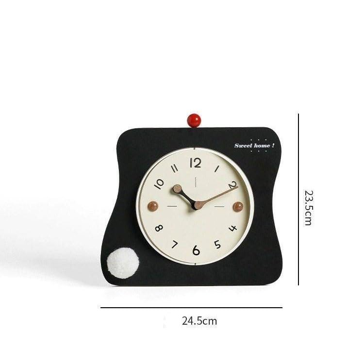 Décorative Horloge de Bureau Moderne for Chambre d'étude – Ornement élégant for la décoration Maison pour Bureau Chambre Table(Noir)