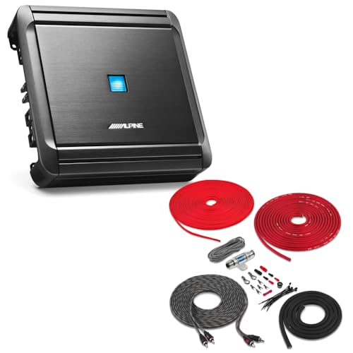 Alpine MRV-M500 Watt RMS Class D Monoblock Car Amplifier with Belva 8 Gauge Amp Kit