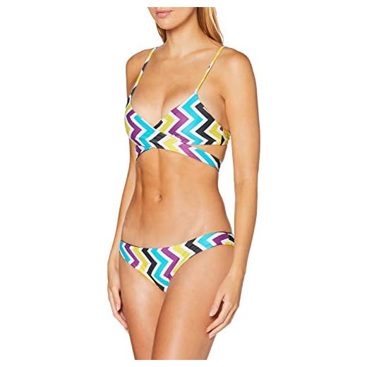 Arena W Allover Swimsuit, Bikini A Triangolo Reversibile, 2 Pezzi Donna, Multicolore (Provenza Multi/Black), 44