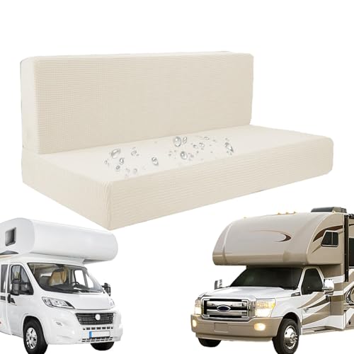 Funda de sofá para autocaravana, impermeable, elástica, funda de sofá | Protector de cojín antideslizante para comedor de autocaravana, funda de muebles de Loveseat sin brazos, para casa y caravana,