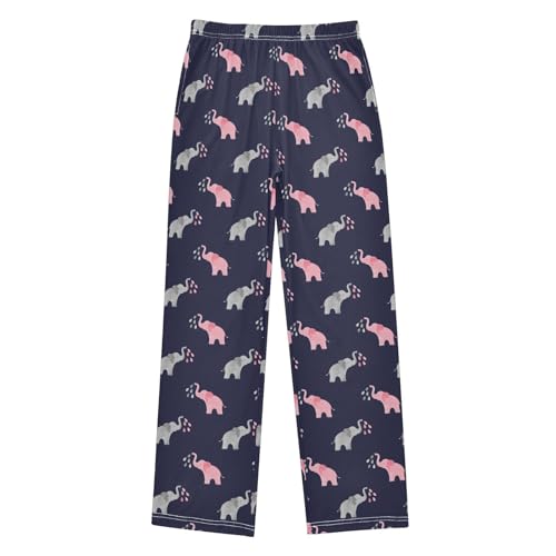 ZZXXB Elephant Water Boys Long Pants Soft Trousers Elastic Waist Kids Lounge Bottoms with Pockets S-XL