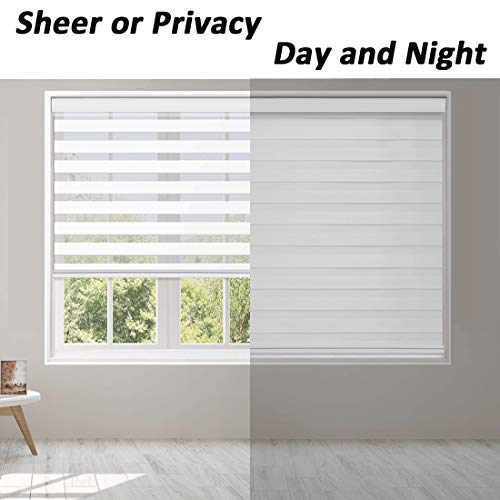 image for Keego Window Blinds Custom Cut to Size, Caffeine Zebra Blinds with Dua