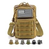 Bolsa tática Molle, bolsa de ferramentas EDC, bolsas táticas para telefone, mini bolsas de cintura, bolsa transversal, pacote médico EDC IFAK (castanho)