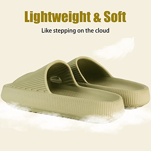 Image of rosyclo Cloud Slippers for Women and Men, Pillow House Slippers Shower Shoes Indoor Slides Bathroom Sandals, Ultimate Comfort, Lightweight, Thick Sole, Non-Slip, Easy to Clean