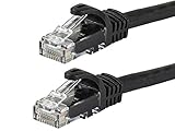 Monoprice Cat6 7ft Black 12-Pk Patch Cable UTP 24AWG 550MHz Pure Bare Copper Snagless RJ45 Flexboot Series Ethernet Cable