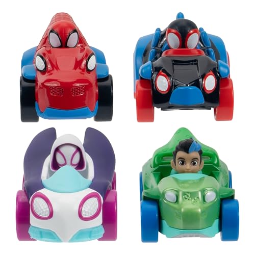 Coches Spidey and His Amazing Friends de 3 pulgadas para jugar a las carreras en casa