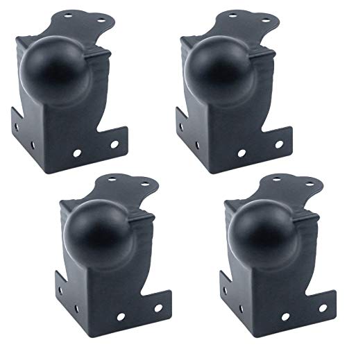 Image of MY MIRONEY 4Pcs Ball Corner Edge Protector Right Angle Cabinet Corner Metal Corner Protectors for Flight Road Case Box
