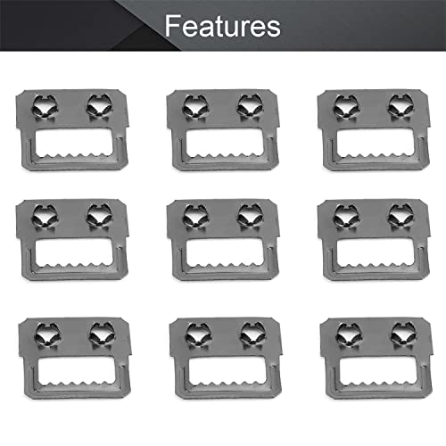 Image of MroMax 20PCS Sawtooth Picture Hangers Iron Picture Hangers 1.06 inch x 0.71 inch Double Hole Picture Frames Hangers for Hanging Clock Paintings Artwork Picture Frame Hook Photos Black