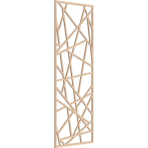Image of Conway Decorative Pierced Fretwork Wood Wall Panels, 29 3 /8 inchW x 74 3 /8 inchH x 1 /4 inchT, Red Oak