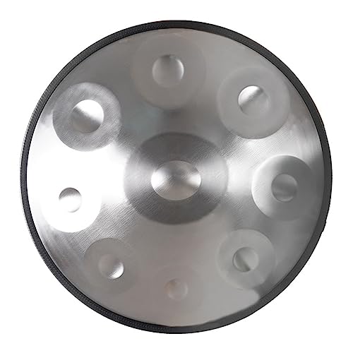 Instrumento de mano de acero de 9 notas de 22 pulgadas en menor con bolsa de mano suave mazo Handpan Stand tela sin polvo para adultos regalos únicos