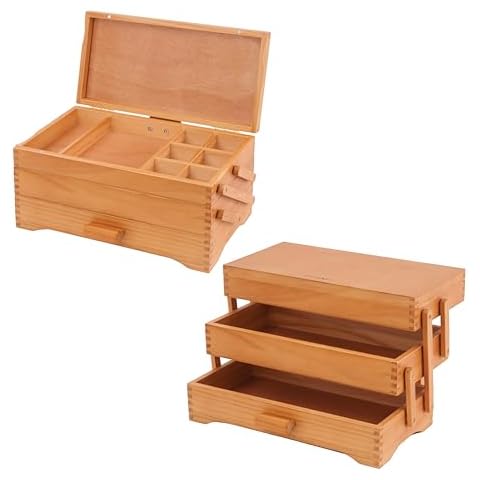 Milward 3-Tier Pine Wood Craft Box Cover