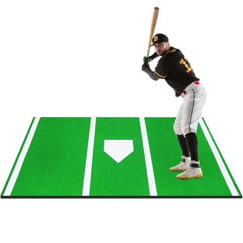 Baseball Hitting Mat with Antislip Rubber Backing