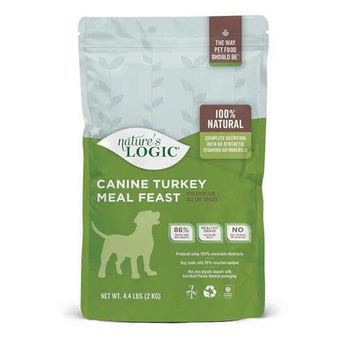 Image of NATURE'S LOGIC Dry Dog Food - Turkey Meal Feast Dry Kibble, 4.4 lb