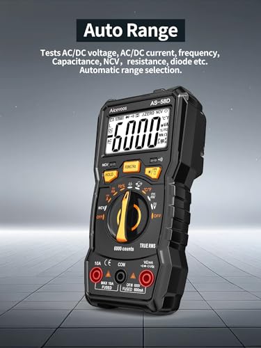 Aicevoos Multimetre Numerique 6000 Comptes, Testeur Electrique CA CC et Voltmètre, Auto-Ranging, Mesure avec Précision le Courant de Tension CA/CC, Capacité – Image 5